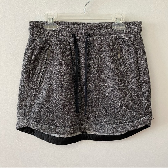 SALT & PEPPER MINI HIGH WAISTED LOUNGEWEAR SKIRT - Picture 1 of 7